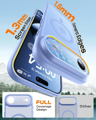 Vista 339 de TOCOL Funda para iPhone 11, compatible con Magsafe, protección completa de cámara, imanes integrados, protección contra caídas, funda translúcida