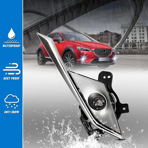 Vista 6 de Luces antiniebla compatibles con CX-3 2016 2017 2018 2019 cx3 Driver Passenger Reemplazo Lámparas Asamblea