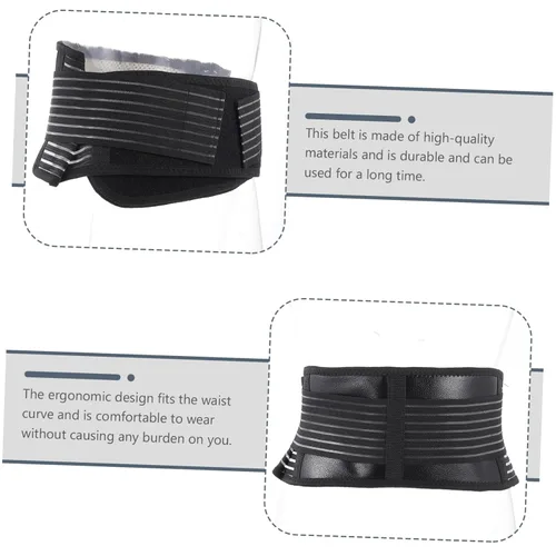 Vista 3 de Abaodam Cinturón de apoyo lumbar autocalentable unisex para invierno, fuerte apoyo para abdomen, entrenador de cintura para alivio de espalda baja