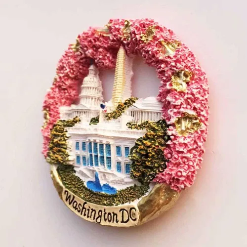 Vista 4 de Washington D.C. USA America Magnet 3D Resina imán de nevera recuerdo viaje ciudad colección