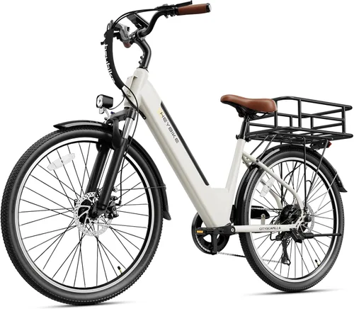 Vista 32 de Heybike Bicicleta eléctrica Cityscape 2.0 para adultos con motor de pico de 1200 W, batería extraíble de 468 Wh, bicicleta eléctrica de 50 millas