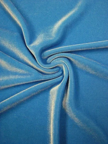 Vista 8 de Tela de poliéster sólido Spandex Velvet 2 Ways Stretch peso medio - por The Yard (negro)