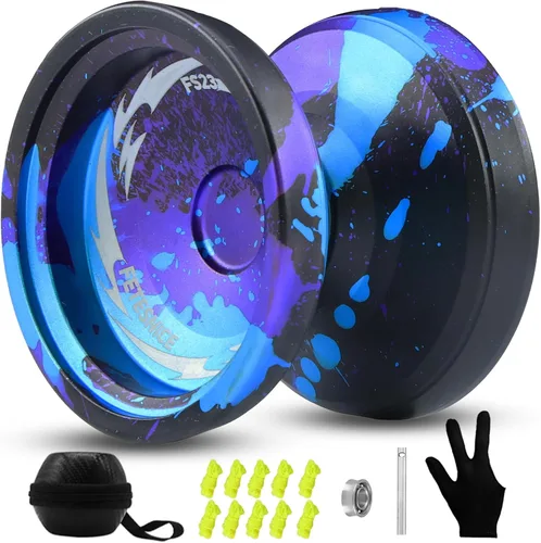 Vista 9 de FETESNICE Yoyo FS23 Yoyo profesional sensible para niños de 8 a 12 años, yoyo que no responde para adultos, truco de metal de doble función