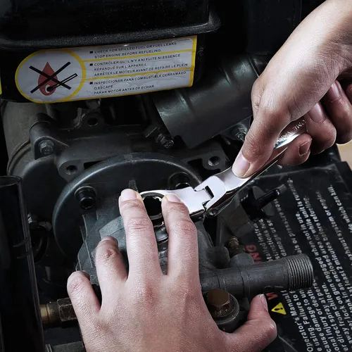 Vista 7 de DURATECH Llave de trinquete extralarga de cabeza flexible 8 * 9 mm, métrica, acero CR-V