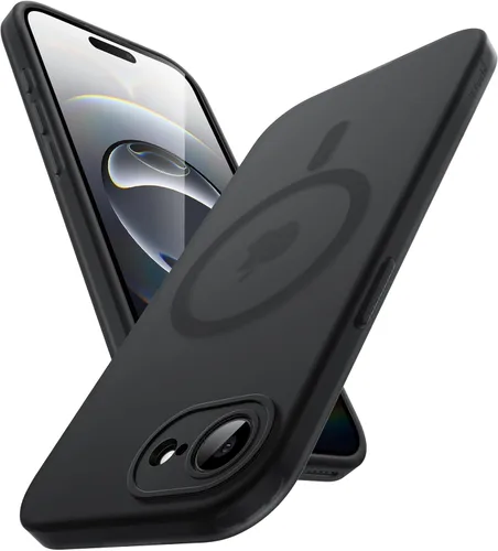 Vista 9 de JETech Funda magnética mate para iPhone 16 Pro, titanio negro Compatible con MagSafe, cubierta de TPU suave translúcida esmerilada, antiamarilleo