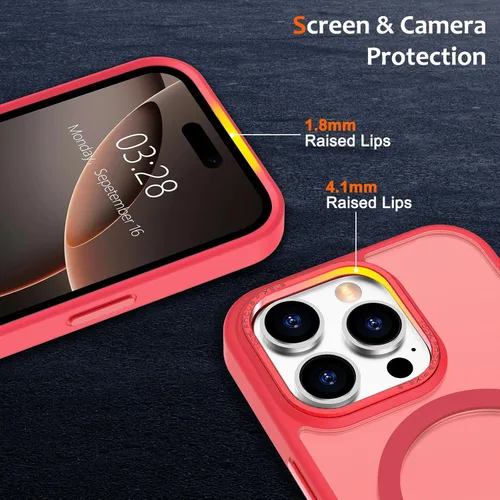 Vista 59 de Anuck - Funda magnética para iPhone 11 compatible con MagSafe, carcasa trasera mate translúcida dura, borde de TPU, delgada, resistente a impactos