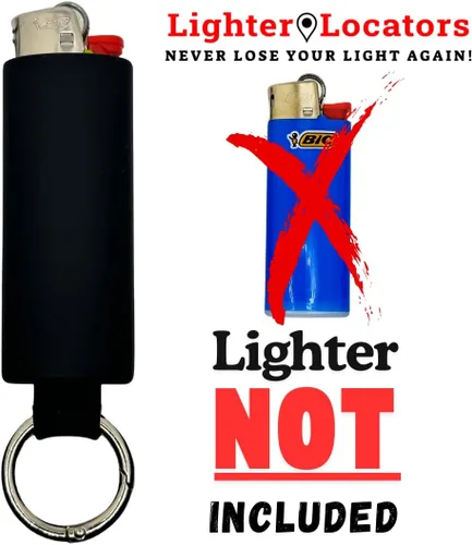 Vista 4 de Lighter Holder for J6 BIC Lighters. Keychain Lighter Case. Silicone Keychain case has a Spring Clip Attached to Easily Secure to Any Bag, Key Ring