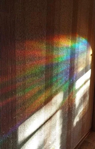 Vista 3 de Sleeping cat suncatcher sticker for windows, window sun catcher film, rainbow maker sticker, rainbow window cling, rainbow window prism