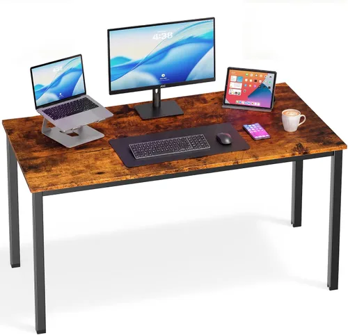 Vista 16 de Escritorio para computadora para espacio pequeño, moderno y simple, escritorio para computadora portátil, escritorio de estudio para oficina en Negro