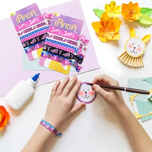 Vista 6 de 10 ligas elásticas para el cabello para niñas y mujeres, bonitos soportes para cola de caballo, sin daños, bandas para el cabello anudadas