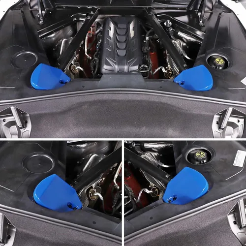 Vista 3 de TOYCIDFG Cubierta de panel de protección contra impactos para Chevrolet C8 Corvette 2020-2024 Tapa de torre absorbente (azul)