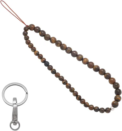 Vista 17 de C&L Accessories - Colgante con cuentas para teléfono celular, correa de muñeca, piedra preciosa natural hecha a mano