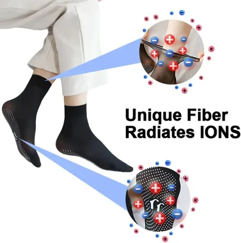 Vista 4 de Calcetines elásticos para moldear el cuerpo iónico de turmalina