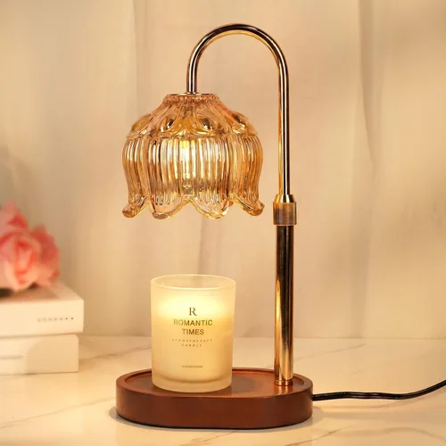 Vista 15 de Funistree Paquete de 2 lámparas calentadoras de velas de flores, lámpara de vela con temporizador, regalos de cumpleaños de Navidad para mujeres