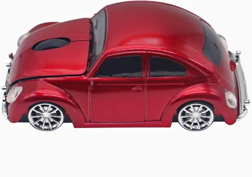 Vista 3 de Ratón inalámbrico para coche deportivo, ratón óptico 3D para computadora portátil de escritorio, ratones de computadora para JKC (rojo)