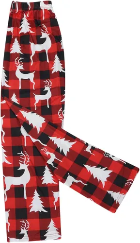 Vista 7 de APIVOE Pijamas de Navidad para la familia, conjuntos de pijamas de Navidad a juego, camisas de manga larga y pantalones, conjunto de pijamas