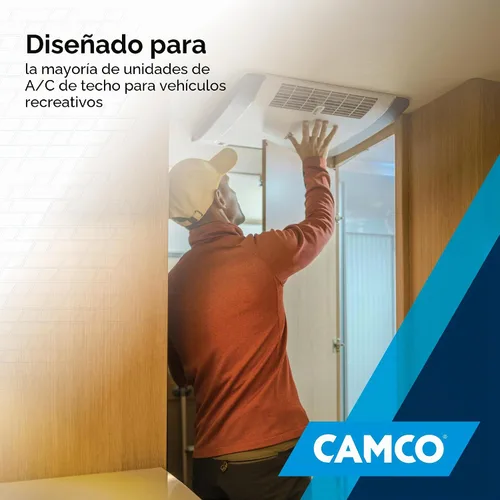 Vista 6 de Camco 25071 14" x 14" Aire acondicionado universal para techo Juego de Juntas Cuenta con un sello de compresión impermeable, junta de marco
