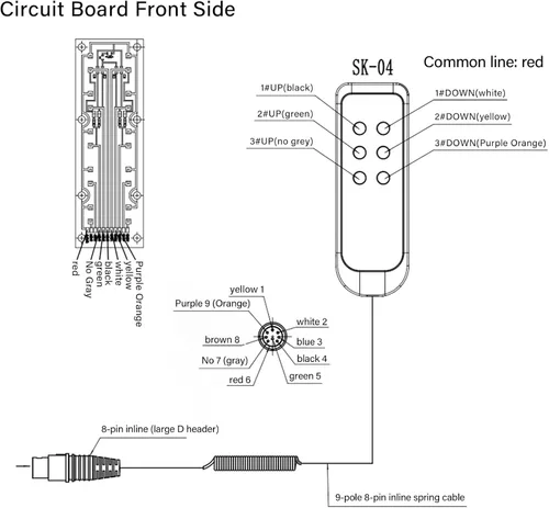 Vista 2 de Controlador de elevación eléctrico de la cama de elevación del reemplazo IP66 del poder del control remoto del poder