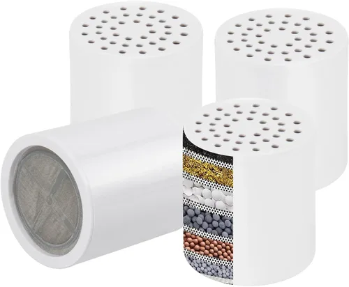 Vista 9 de NearMoon Cartucho de repuesto universal de 15 etapas de alto rendimiento con VC, reduce el agua dura, impurezas de metales pesados, mejora la piel