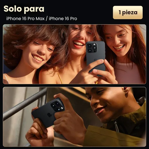 Vista 6 de WSKEN Protector de lente de cámara para iPhone 16 Pro/iPhone 16 Pro Max, [Grado Militar A Prueba de Roturas] [Fuerte Adsorción] Protector