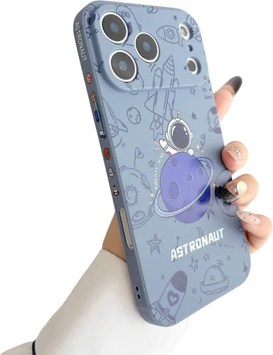 Vista 42 de Yonds Queen para iPhone 7 Plus / 8 Plus, linda funda con diseño de astronauta de dibujos animados, elegante parachoques de TPU suave, protectora