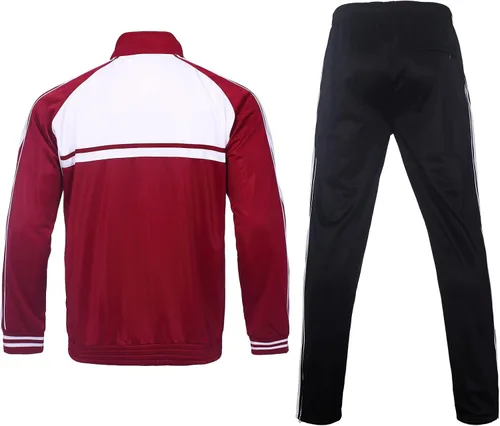 Vista 2 de Xmgelp Conjunto deportivo con capucha para hombre de 2 piezas, casual, con cierre completo