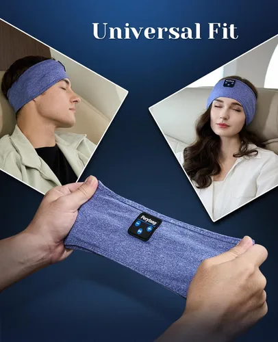 Vista 8 de Perytong: Audífonos para dormir de Bluetooth, diadema para dormir, ultra suave para durmientes laterales, regalos para dormir para hombres y mujeres