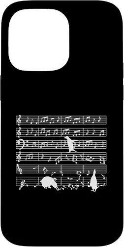 Vista 21 de iPhone 16 Notas musicales con pingüino en partitura musical - Estuche para profesor de música
