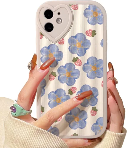 Vista 31 de Lovmooful Funda para iPhone 11 con diseño de oso lindo floral con lentes de Flor de Oso2