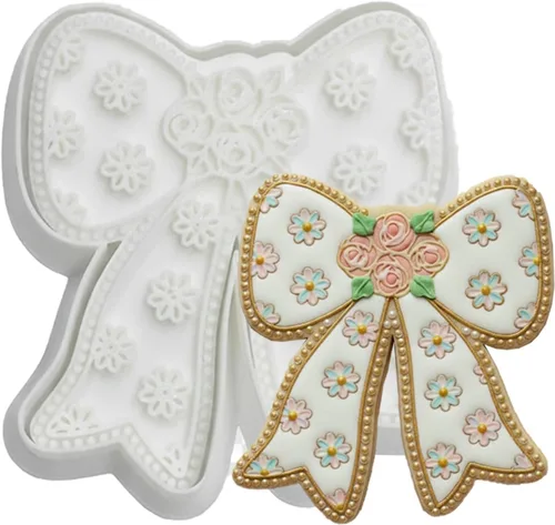 Vista 22 de Juego de 11 cortadores de galletas de amor con sello 3D de ácido poliláctico (PLA) para cocina, pastel, vestido de boda, formas de anillo de amor