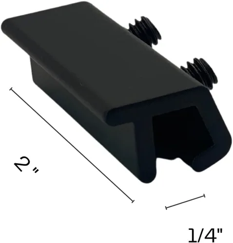Vista 5 de NU-SET Cerradura de ventana deslizante vertical resistente a manipulaciones, tornillo hexagonal doble, negro (paquete de 6)