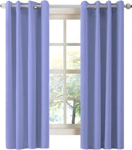 Vista 76 de LA PALMA Cortinas opacas con aislamiento térmico y ojales, para sala de estar, dormitorio, paquete de 2 paneles