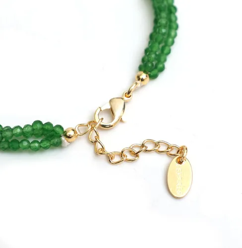 Vista 28 de Gempires - Pulseras de cuentas naturales de múltiples hebras, ligeras, hechas a mano, hipoalergénicas, de 8 pulgadas, chapadas en oro, elegantes