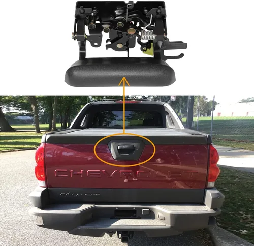 Vista 5 de Manija de puerta trasera Gledewen, compatible con Chevy Avalanche 1500 2500 Pickup 2002-2006, textura exterior trasera, Reemplazo# 19209650