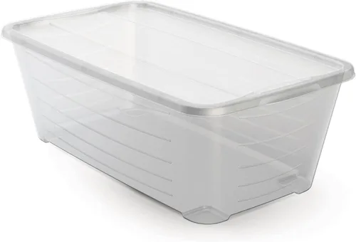 Vista 14 de Life Story Caja de almacenamiento rectangular de plástico transparente de 6 cuartos de galón para organización del hogar y el armario, paquete de 4