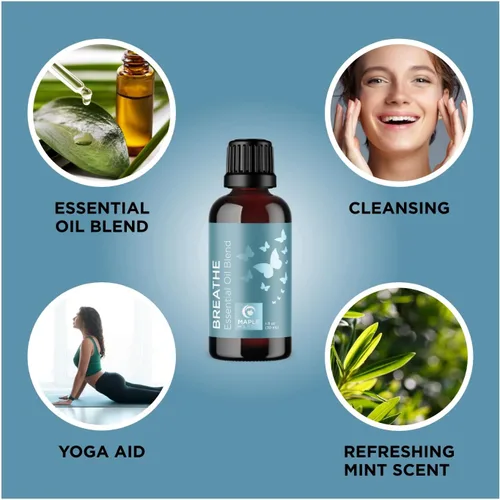 Vista 7 de Juego de mezclas de aceites esenciales de aromaterapia, juego de aceites esenciales de sueño y respiración para difusor con aceites esenciales
