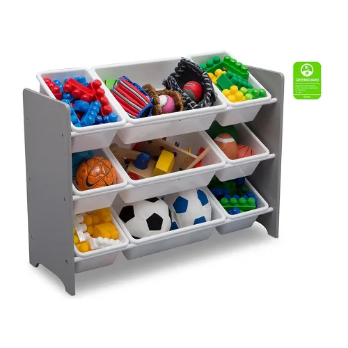 Vista 5 de Organizador Delta Children MySize 9 de juguetes, de plástico, gris