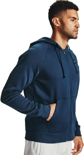 Vista 2 de Under Armour Rival - Sudadera de vellón para hombre, con capucha y cierre con cremallera completa