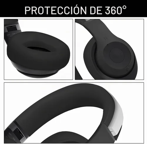 Vista 5 de Studio Pro 3 en 1 - Fundas de silicona para los oídos, antiarañazos, cubierta para la cabeza, para auriculares Beats Studio Pro, accesorios Negro