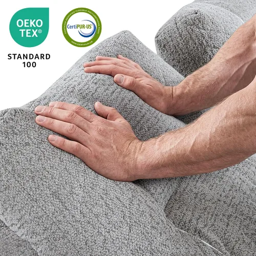 Vista 8 de MCombo Sofás modulares sin hueso de 105 pulgadas para sala de estar, sofá cama modular modular convertible, sofá cama con cojín similar al látex