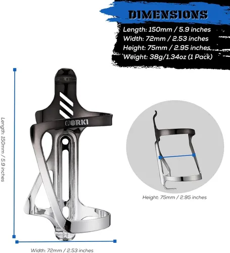Vista 2 de Corki Cycles - Soporte para botella de agua de aleación de aluminio para bicicleta de entrada derecha e izquierda, para bicicletas de carretera