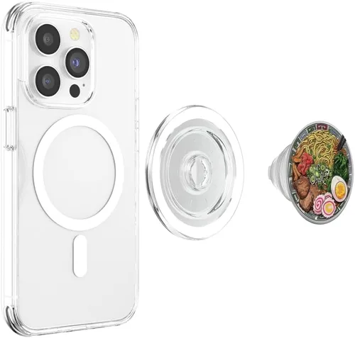 Vista 3 de Ramen Lover - Sopa de fideos de comida japonesa para amantes del anime, PopSockets PopGrip para MagSafe