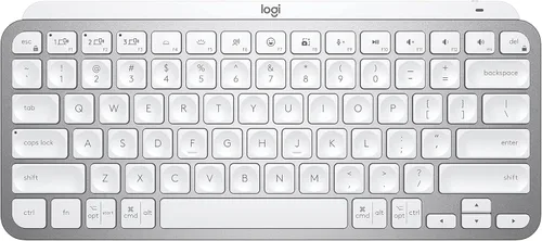 Vista 15 de Logitech MX Keys Mini - Teclado minimalista, iluminado, inalámbrico, compacto, con Bluetooth, retroiluminación, USB-C, compatible con Apple macOS