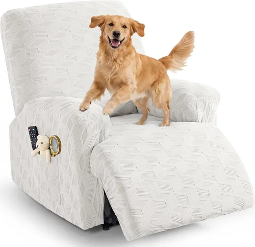 Vista 45 de TAOCOCO Funda para Reclinable de 3 Piezas, Fundas para Silla Reclinable, Funda Elástica de Jacquard para Silla Reclinable, Protector de Muebles