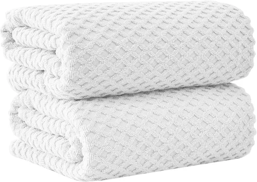 Vista 96 de Great Bay Home - Toallas de mano 100% algodón blanco, 6 toallas de baño suaves para manos, altamente absorbentes y de secado rápido, colección 01
