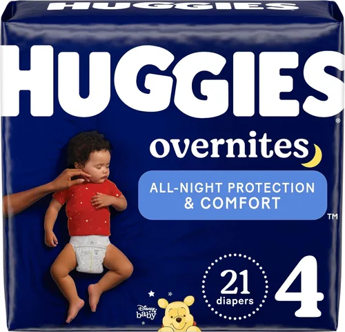 Vista 28 de Huggies Pañales Overnites: pañales para bebé, talla 6 (35+ libras), 72 unidades, el embalaje puede variar