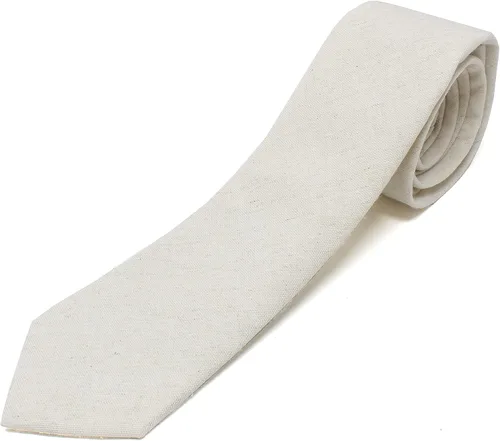 Vista 110 de Corbata delgada de algodón cambray para hombre, estilo desgastado texturizado - 2 1/2 pulgadas de ancho