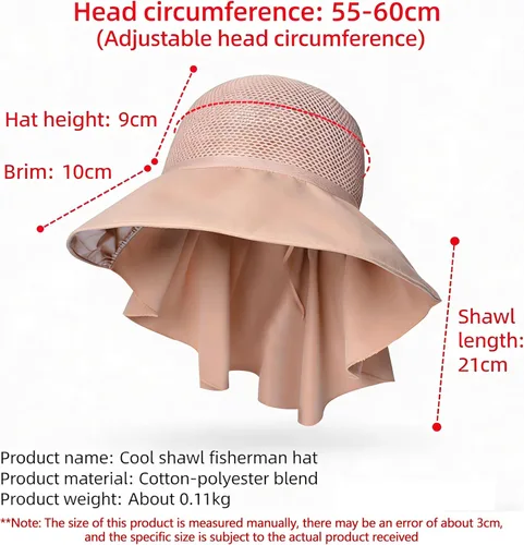 Vista 9 de Sombreros de sol de ala ancha para mujer con cubierta de cuello chal transpirable protección UV verano playa pesca gorra
