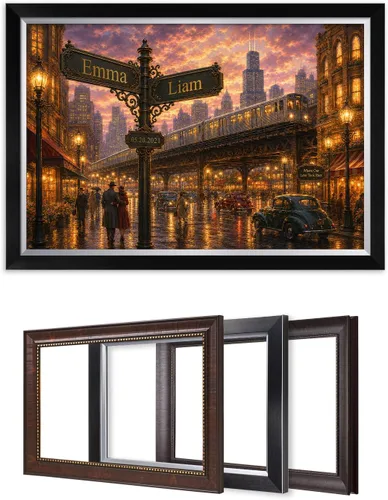 Vista 52 de IPIC - Personalized Framed Canvas with Custom Street Sign in Boston Personalized Street Signs with Names, Custom Canvas Print, Boston Sunset