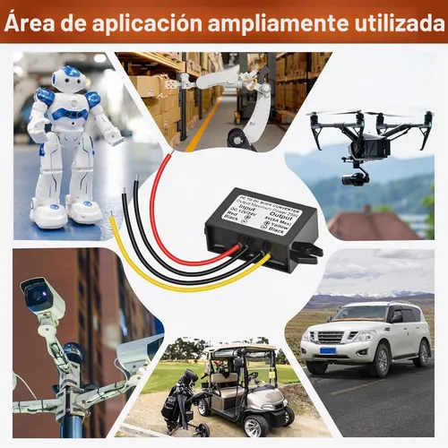 Vista 7 de Convertidor reductor de voltaje CC de 12 V/24 V a 5 V 5 A 25 W, módulo de potencia regulado para cámara de vigilancia de vehículos automáticos